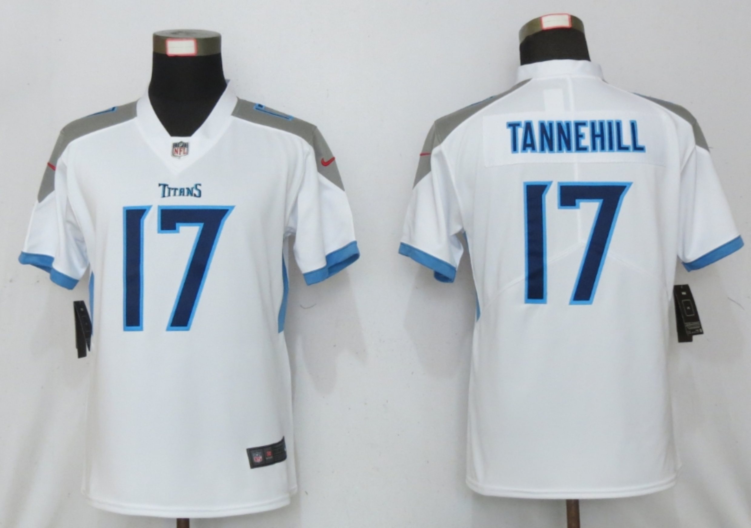 Women New Nike Tennessee Titans 17 Tannehill White 2020 Vapor Untouchable limited jersey